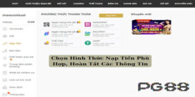 Quy trình thực hiện nạp tiền PG88